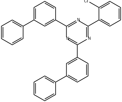 1,3,5-Triazine, 2,4-bis([1,1'-biphenyl]-3-yl)-6-(2-chlorophenyl)- Struktur