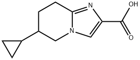 Imidazo[1,2-a]pyridine-2-carboxylic acid, 6-cyclopropyl-5,6,7,8-tetrahydro- Struktur