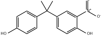 Phenol, 4-[1-(4-hydroxyphenyl)-1-methylethyl]-2-nitro- Struktur