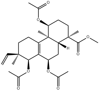 Methyl 1a,7a,14a-triacetoxy-8,15-isopimaredien-18-oate Struktur