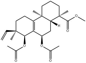 Methyl 7a,14a-diacetoxy-8,15-isopimaredien-18-oate Struktur