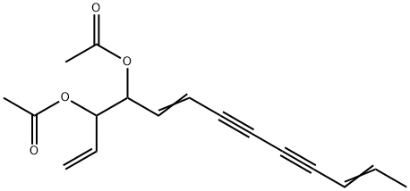 1,5,11-Tridecatriene-7,9-diyne-3,4-diol, 3,4-diacetate Struktur