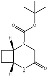 2,5-Diazabicyclo[4.2.0]octane-2-carboxylic acid, 4-oxo-, 1,1-dimethylethyl ester, (1S,6R)- Struktur