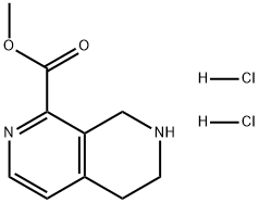 2,7-Naphthyridine-1-carboxylic acid, 5,6,7,8-tetrahydro-, methyl ester, hydrochloride (1:2) Struktur