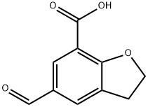 7-Benzofurancarboxylic acid, 5-formyl-2,3-dihydro- Struktur