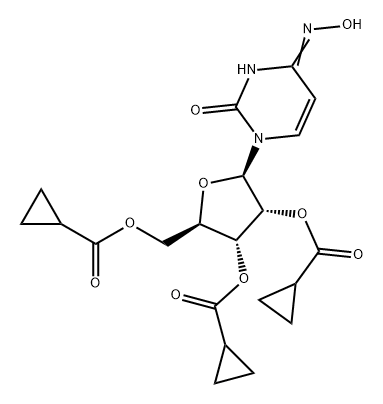 Uridine, 4-oxime, 2',3',5'-tricyclopropanecarboxylate Struktur