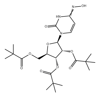 Uridine, 4-oxime, 2',3',5'-tris(2,2-dimethylpropanoate) Struktur