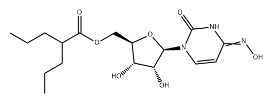 Uridine, 4-oxime, 5'-(2-propylpentanoate) Struktur