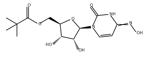 Uridine, 4-oxime, 5'-(2,2-dimethylpropanoate) Struktur