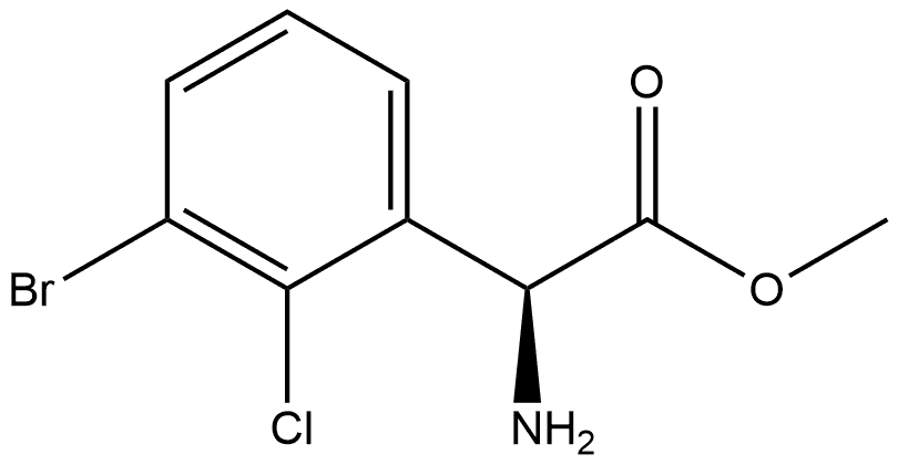 methyl (S)-2-amino-2-(3-bromo-2-chlorophenyl)acetate Struktur