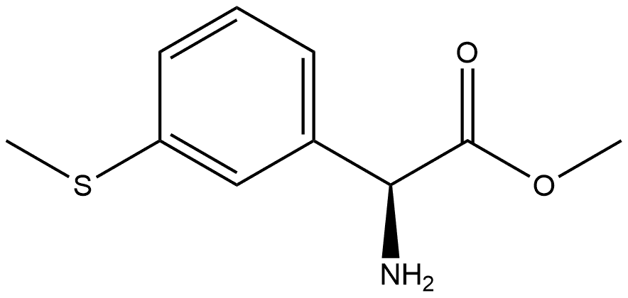 methyl (S)-2-amino-2-(3-(methylthio)phenyl)acetate Struktur