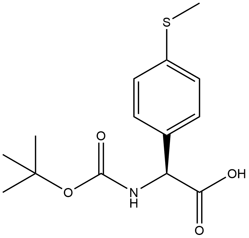 (S)-2-((tert-butoxycarbonyl)amino)-2-(4-(methylthio)phenyl)acetic acid Struktur