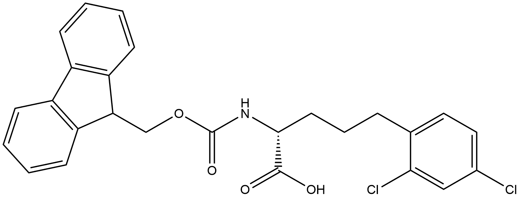 (R)-Fmoc-2-Amino-5-(2,4-dichlorophenyl)pentanoic acid Struktur