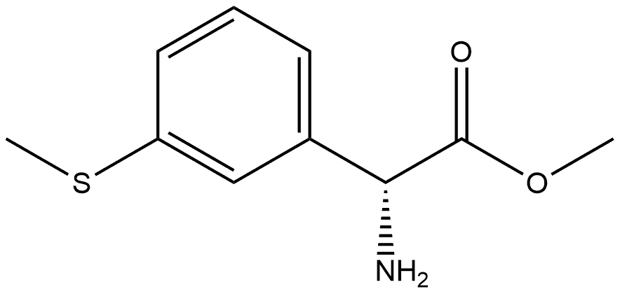 methyl (R)-2-amino-2-(3-(methylthio)phenyl)acetate Struktur