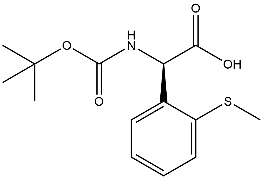 (R)-2-((tert-butoxycarbonyl)amino)-2-(2-(methylthio)phenyl)acetic acid Struktur