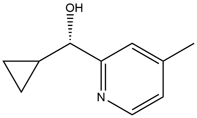 (S)-cyclopropyl(4-methylpyridin-2-yl)methanol Struktur