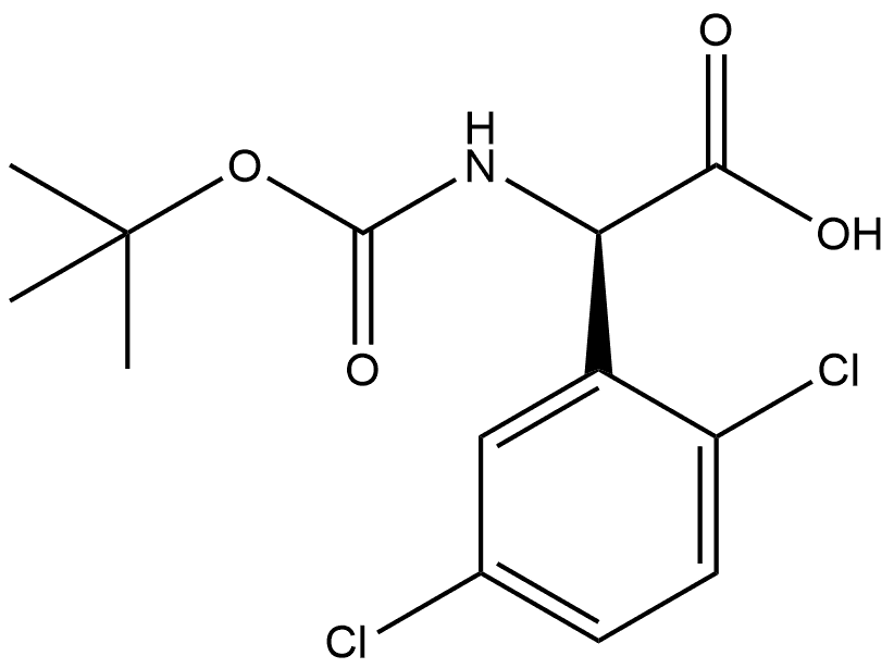 (R)-2-((tert-butoxycarbonyl)amino)-2-(2,5-dichlorophenyl)acetic acid Struktur