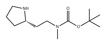 Carbamic acid, N-methyl-N-[2-(2S)-2-pyrrolidinylethyl]-, 1,1-dimethylethyl ester Struktur