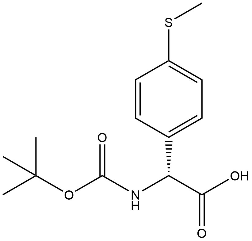 (R)-2-((tert-butoxycarbonyl)amino)-2-(4-(methylthio)phenyl)acetic acid Struktur