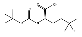 D-Norleucine, N-[(1,1-dimethylethoxy)carbonyl]-5,5-difluoro- Struktur