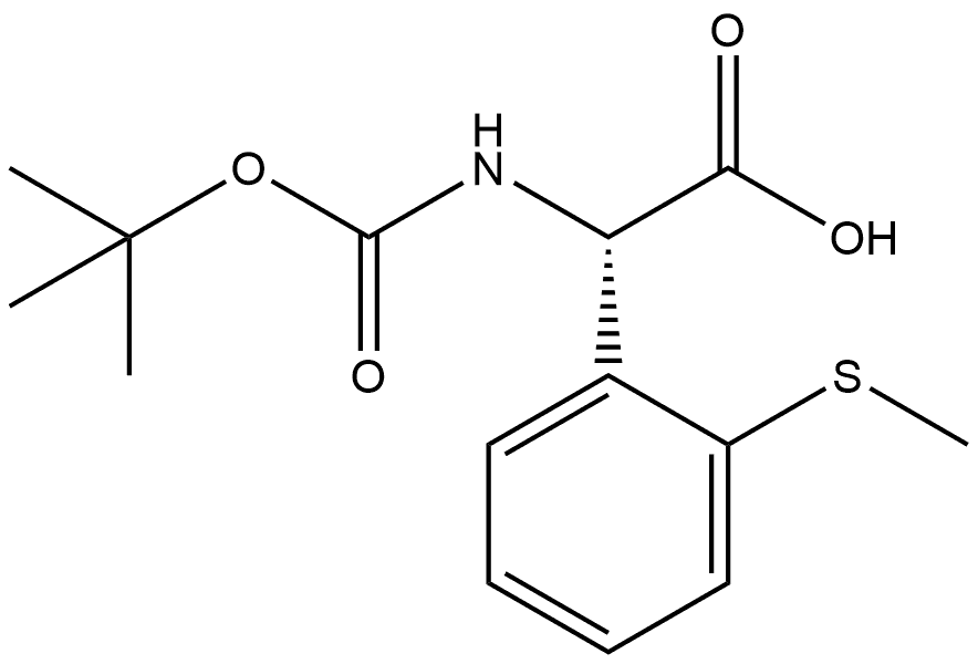 (S)-2-((tert-butoxycarbonyl)amino)-2-(2-(methylthio)phenyl)acetic acid Struktur