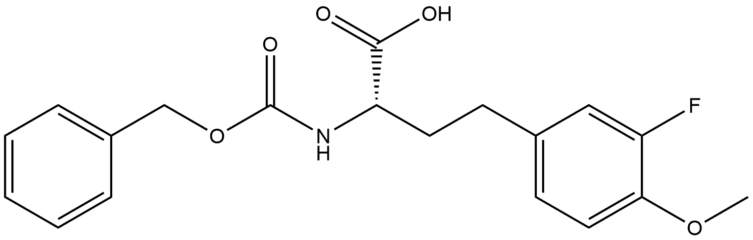 (S)-2-(((benzyloxy)carbonyl)amino)-4-(3-fluoro-4-methoxyphenyl)butanoic acid Struktur