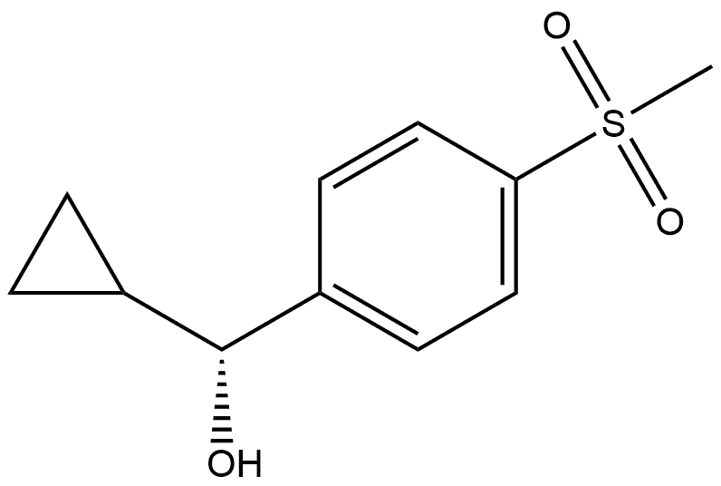 (R)-cyclopropyl(4-(methylsulfonyl)phenyl)methanol Struktur