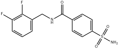 Benzamide, 4-(aminosulfonyl)-N-[(2,3-difluorophenyl)methyl]- Struktur