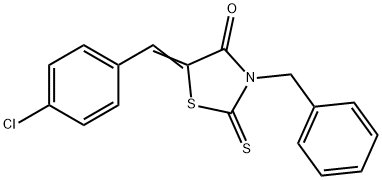 4-Thiazolidinone, 5-[(4-chlorophenyl)methylene]-3-(phenylmethyl)-2-thioxo- Struktur