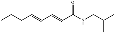 2,4-Octadienamide, N-(2-methylpropyl)-, (2E,4E)- Struktur