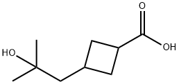 Cyclobutanecarboxylic acid, 3-(2-hydroxy-2-methylpropyl)- Struktur