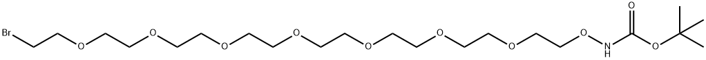 t-Boc-Aminooxy-PEG7-bromide Struktur