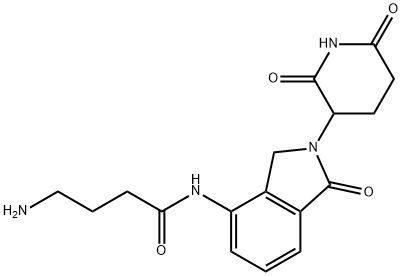 4-amino-N-[2-(2,6-dioxo-3-piperidinyl)-2,3-dihydro-1-oxo-1H-isoindol-4-yl]-Butanamide Struktur