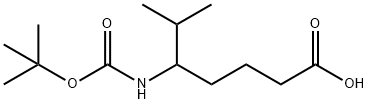 Heptanoic acid, 5-[[(1,1-dimethylethoxy)carbonyl]amino]-6-methyl- Struktur