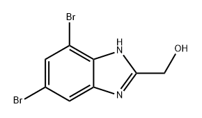 1H-Benzimidazole-2-methanol, 5,7-dibromo- Struktur