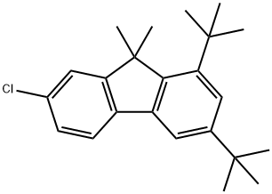 9H-Fluorene, 7-chloro-1,3-bis(1,1-dimethylethyl)-9,9-dimethyl- Struktur