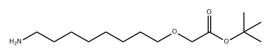 Acetic acid, 2-[(8-aminooctyl)oxy]-, 1,1-dimethylethyl ester Struktur