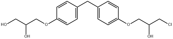 1,2-Propanediol, 3-[4-[[4-(3-chloro-2-hydroxypropoxy)phenyl]methyl]phenoxy]- Struktur