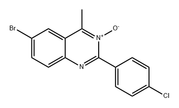 Quinazoline, 6-bromo-2-(4-chlorophenyl)-4-methyl-, 3-oxide Struktur