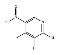 Pyridine, 2-chloro-3-fluoro-4-methyl-5-nitro- Struktur