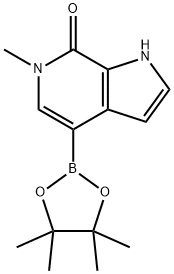 7H-Pyrrolo[2,3-c]pyridin-7-one, 1,6-dihydro-6-methyl-4-(4,4,5,5-tetramethyl-1,3,2-dioxaborolan-2-yl)- Struktur