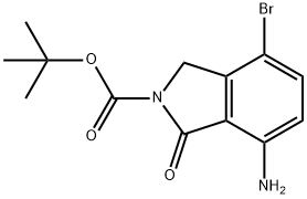 2H-Isoindole-2-carboxylic acid, 7-amino-4-bromo-1,3-dihydro-1-oxo-, 1,1-dimethylethyl ester Struktur