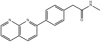 Benzeneacetamide, N-methyl-4-(1,8-naphthyridin-2-yl)- Struktur