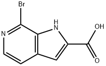 1H-Pyrrolo[2,3-c]pyridine-2-carboxylic acid, 7-bromo- Struktur