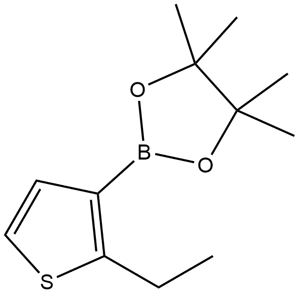 2-(2-ethylthiophen-3-yl)-4,4,5,5-tetramethyl-1,3,2-dioxaborolane Struktur