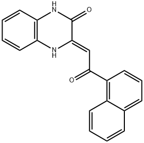 2(1H)-Quinoxalinone, 3,4-dihydro-3-[2-(1-naphthalenyl)-2-oxoethylidene]-, (3Z)- Struktur