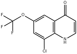 8-Chloro-6-(trifluoromethoxy)quinolin-4(1H)-one Struktur