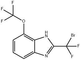 2-[Bromo(difluoro)methyl]-4-(trifluoromethoxy)-1H-benzimidazole Struktur