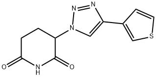 2,6-Piperidinedione, 3-[4-(3-thienyl)-1H-1,2,3-triazol-1-yl]- Struktur