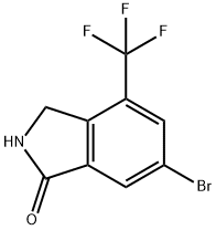 1H-Isoindol-1-one, 6-bromo-2,3-dihydro-4-(trifluoromethyl)- Struktur